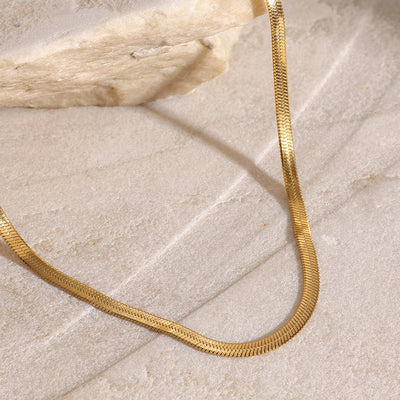 Lagdelte Halskjede Raphael | 18k Gull