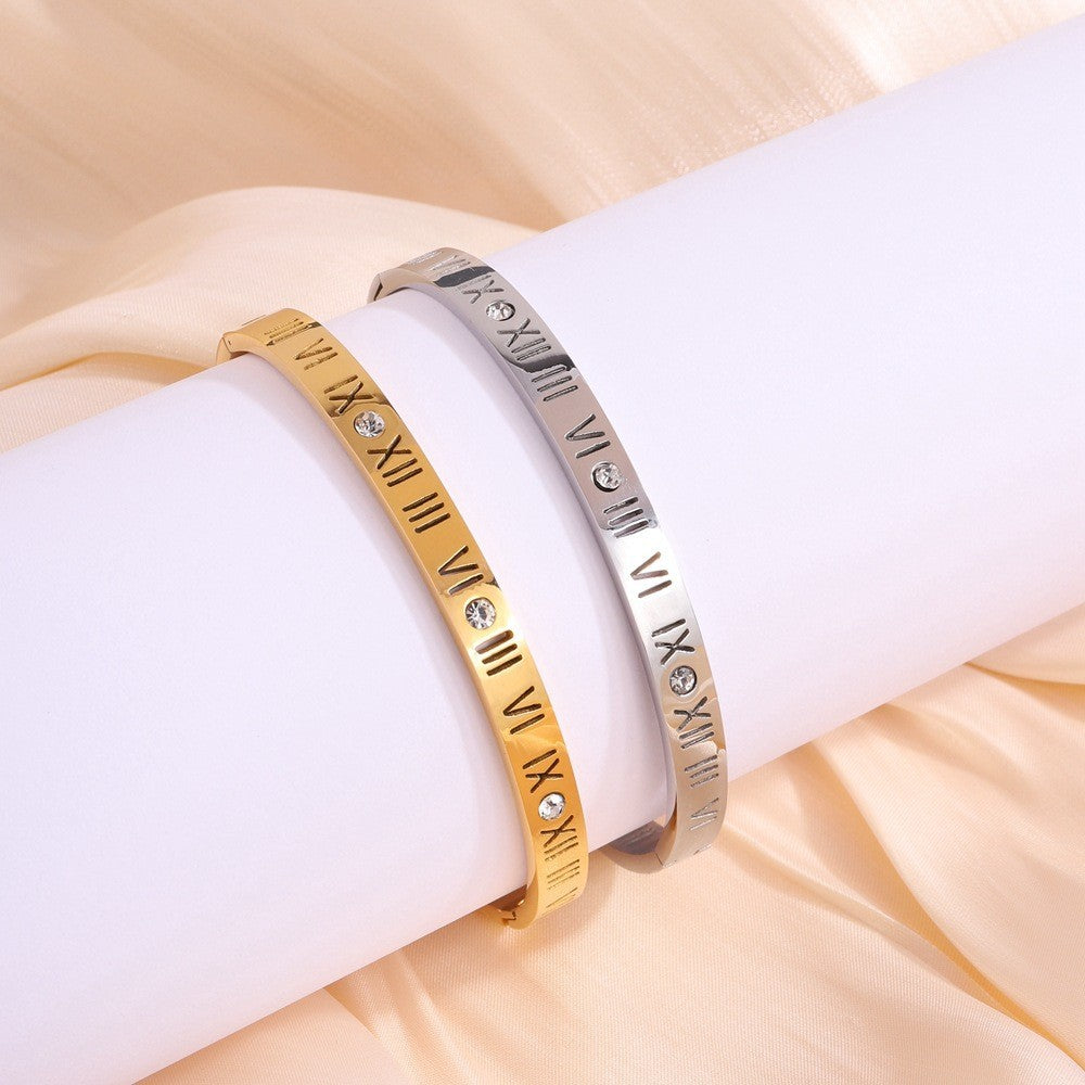 Titanium Armbånd med romertall