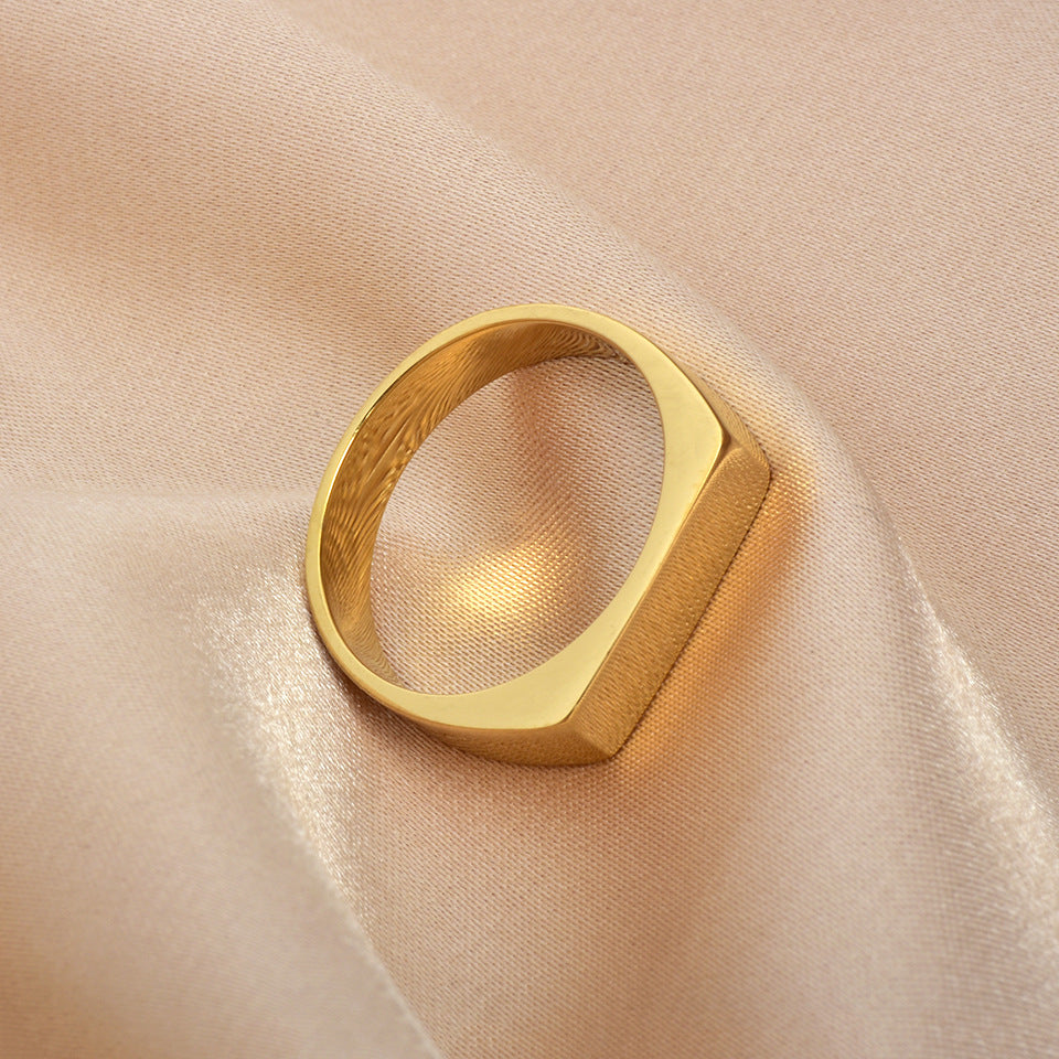 Rektangulært Seglring | 18k Gull