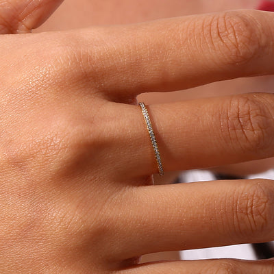 Zarra Paved Ring | 18k Gull