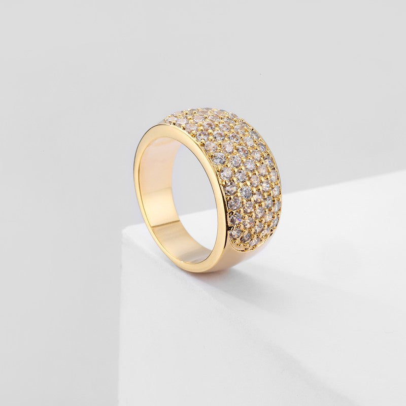 Ring med glaskuppel | Gull 18k