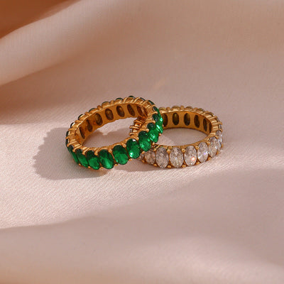 Antoinette Ring med Diamantsimulant | 18k Gull