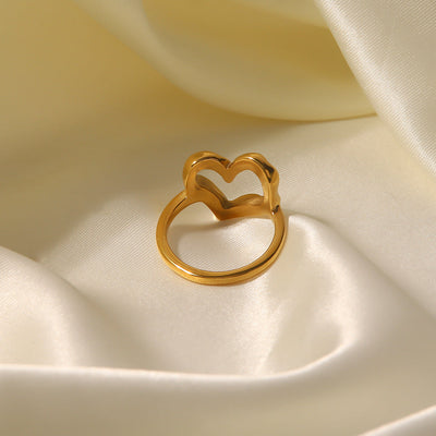 Verity Hjerte Ring | 18k Gull