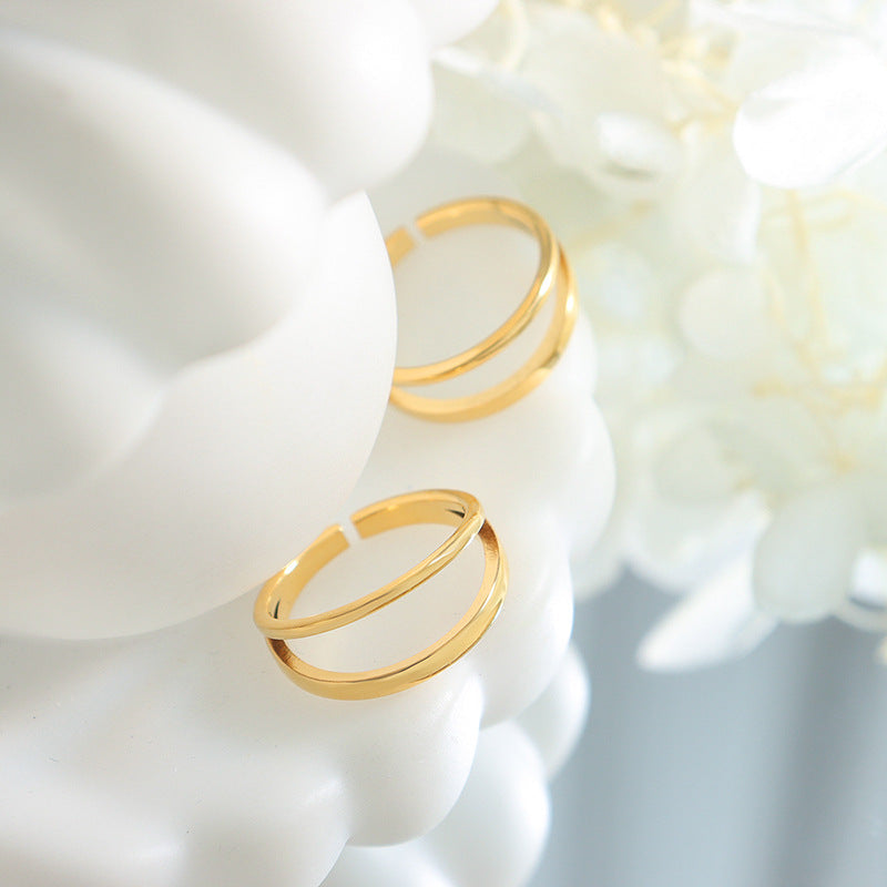 Ring med nilloverflade | 18k Gull