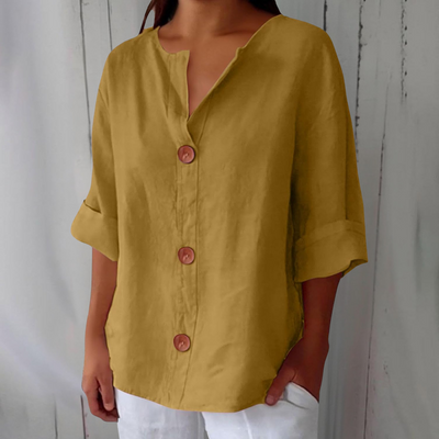 Noora™ | Avslappet linnebluse for tidløs eleganse