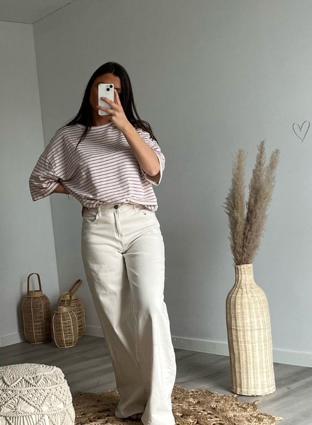 BETH - Kremfargede Jeans