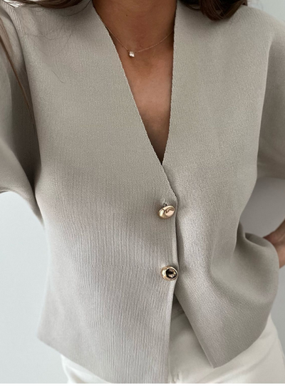 ABBY - Taupe topp
