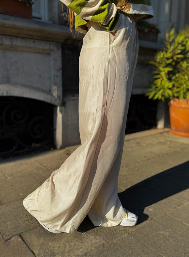 NORA - Krem/Beige Bukse