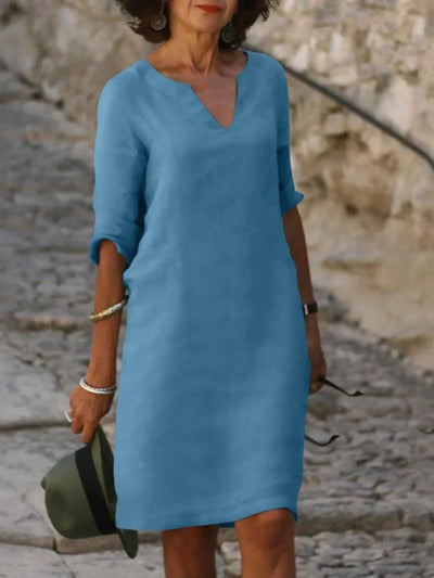 JOSETTE – Elegant kjole med V-hals