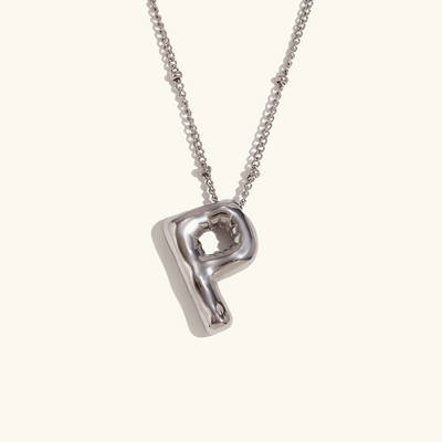 Neseørering med initialer i bobleform | Gull 18k