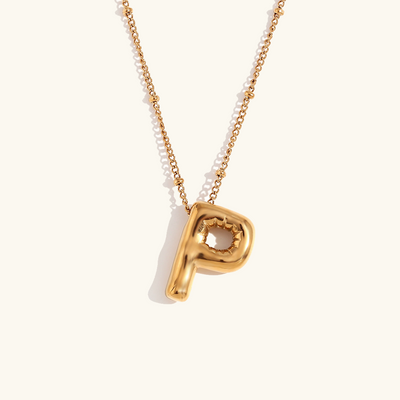Neseørering med initialer i bobleform | Gull 18k