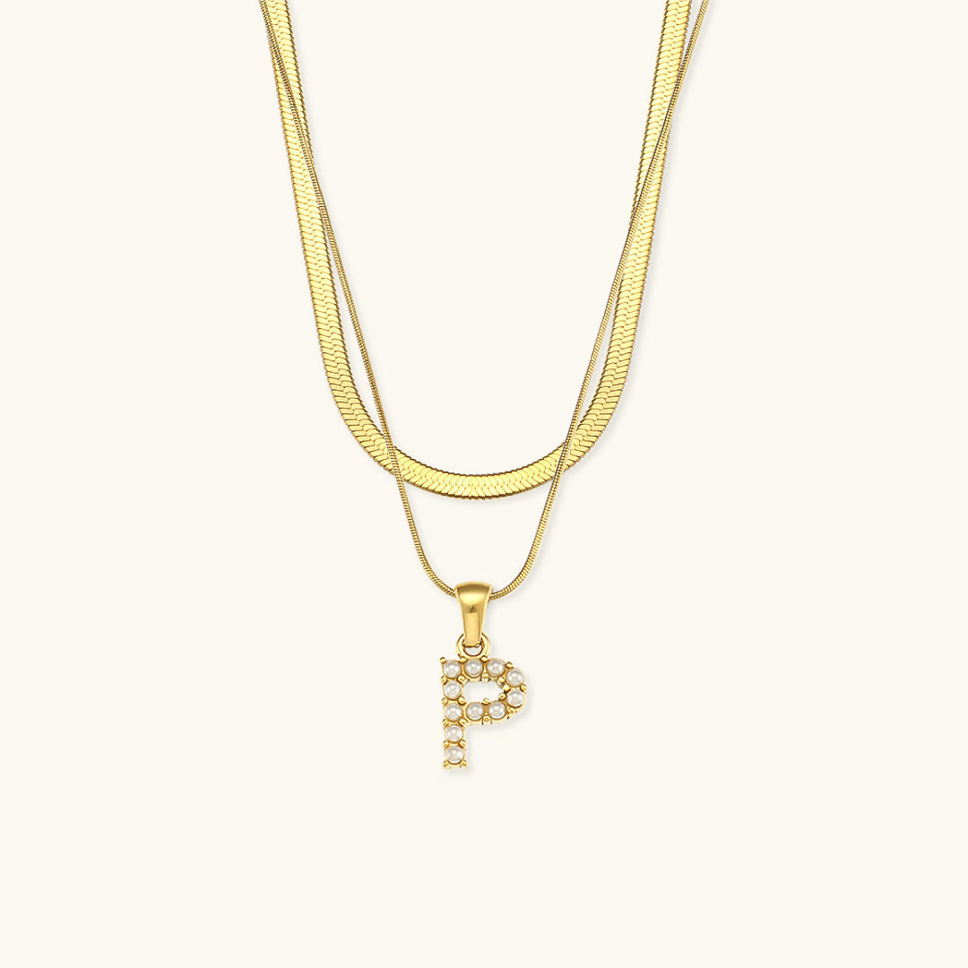 Fiona Lagenweise Initialhalskjede | 18k Gull