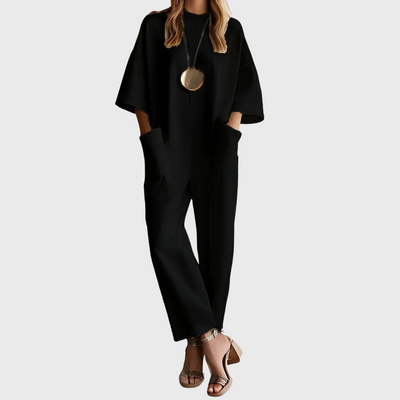 Elegant Kjole med Korte Ermer