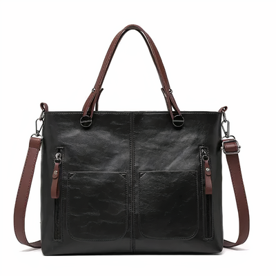 "Lina™ - Vintage-inspirert lær skulderveske" can be rewritten as "Lina™ - Retro-inspirert lær skulderveske".