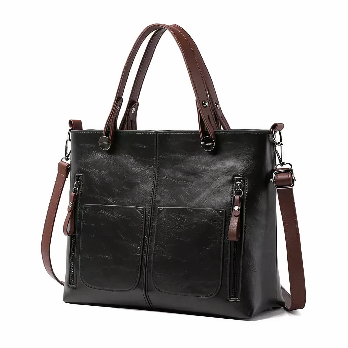"Lina™ - Vintage-inspirert lær skulderveske" can be rewritten as "Lina™ - Retro-inspirert lær skulderveske".