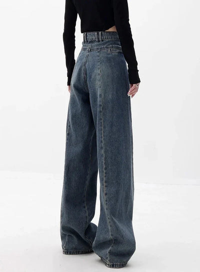Høytlivde jeans med vide ben