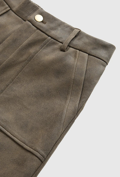 Vintage Slitt Mocka Cargo Bukser