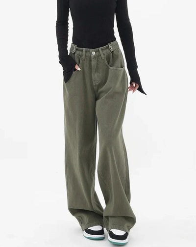 Casual jeans med høy midje