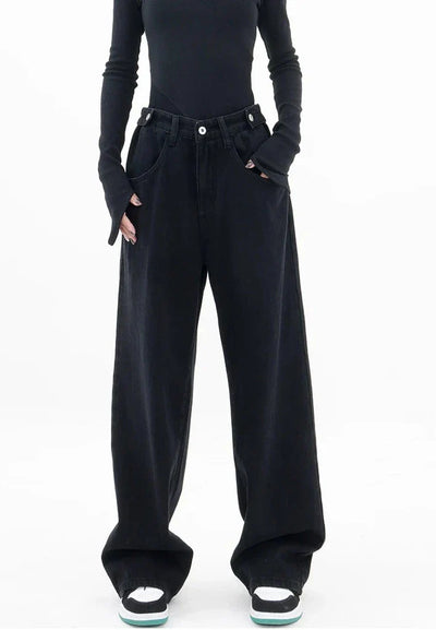 Casual jeans med høy midje