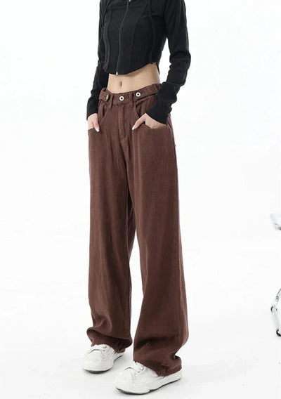 Casual jeans med høy midje