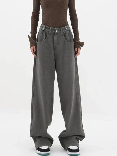 Casual jeans med høy midje