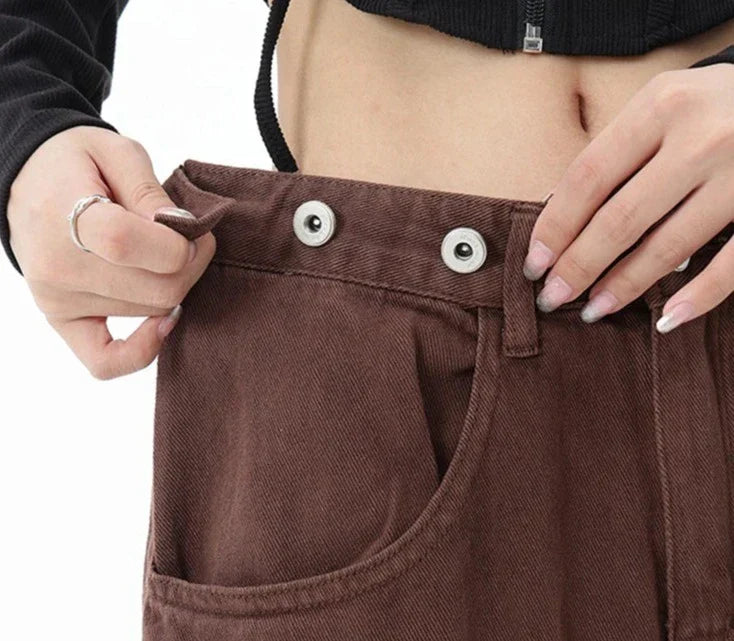 Casual jeans med høy midje