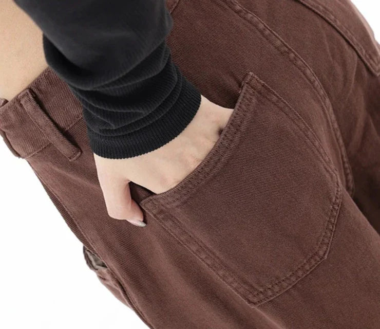 Casual jeans med høy midje