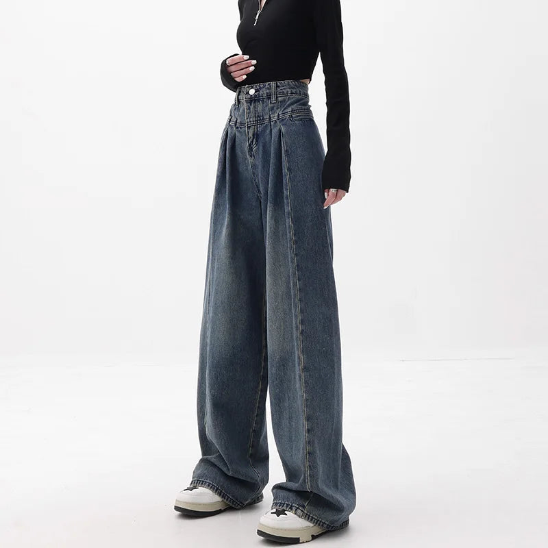 Høytlivde jeans med vide ben