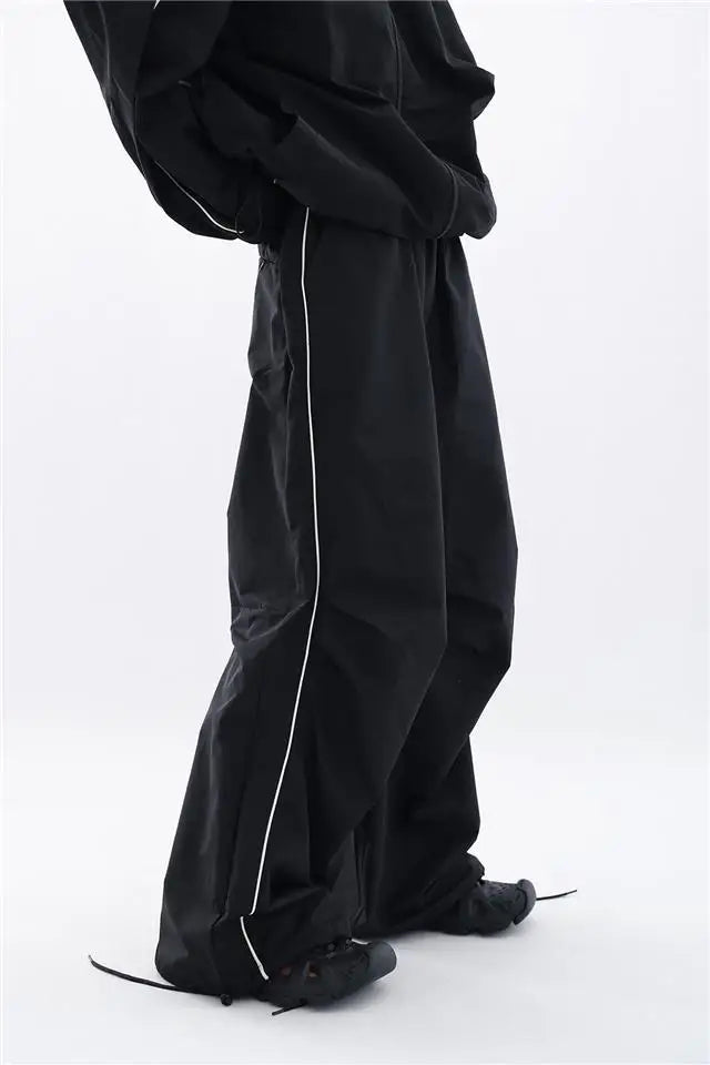 Oversized sporty svart treningsdrakt