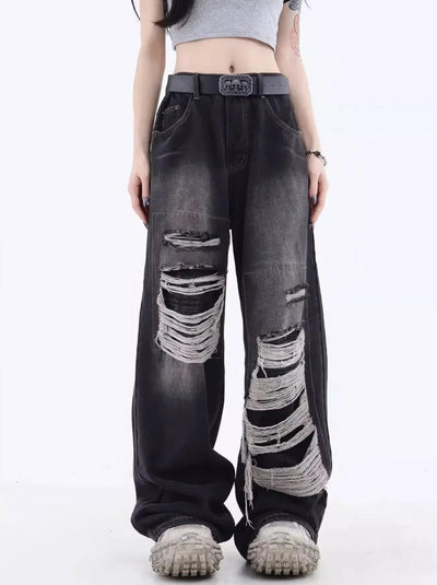 Slitte løse jeans