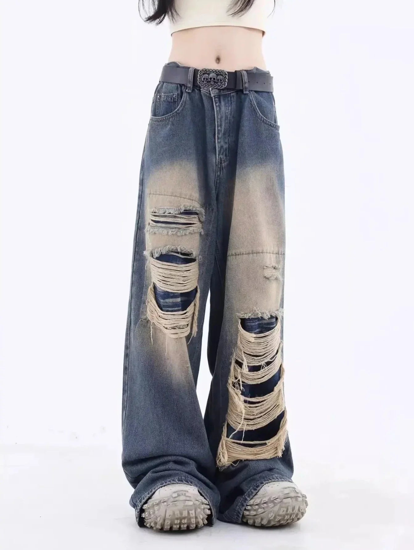 Slitte løse jeans