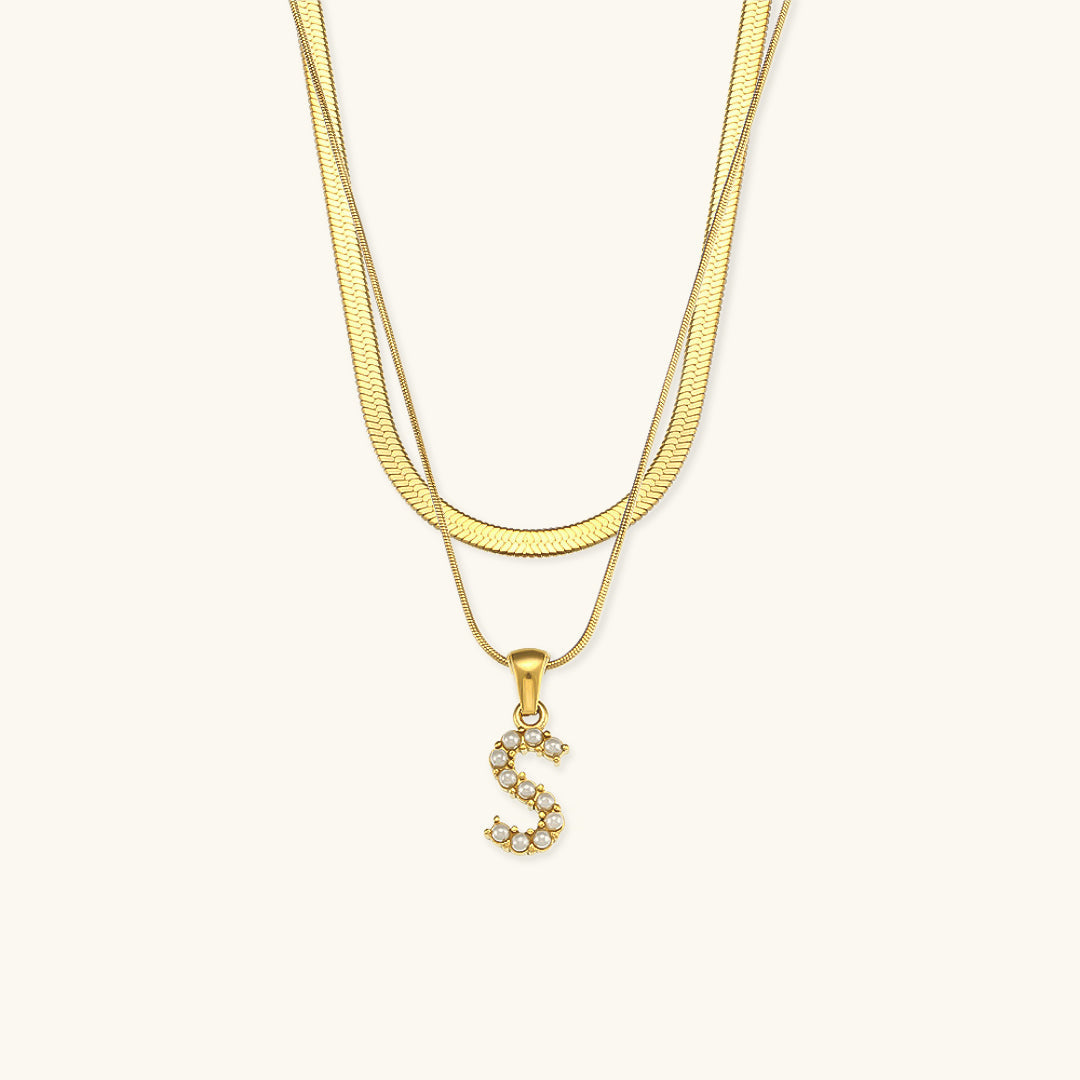 Fiona Lagenweise Initialhalskjede | 18k Gull
