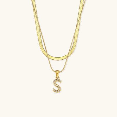 Fiona Lagenweise Initialhalskjede | 18k Gull