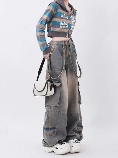 Retro jeans vida oversized bukser