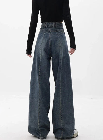 Høytlivde jeans med vide ben