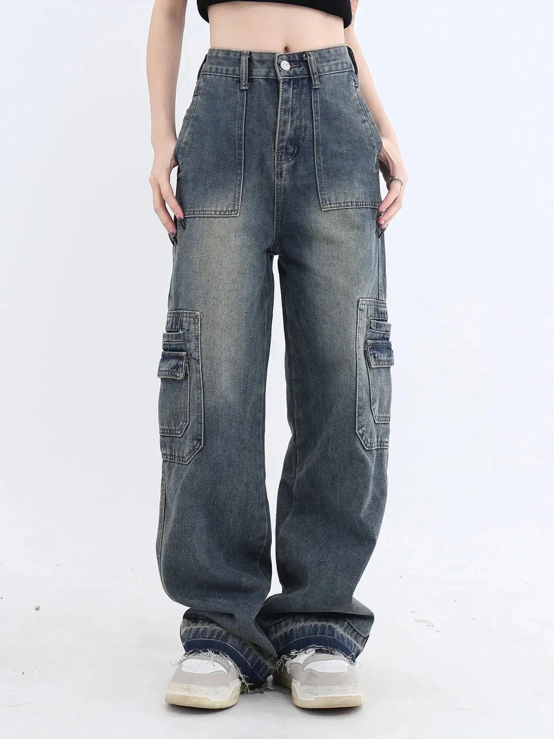 Vintage jeans med høy midje