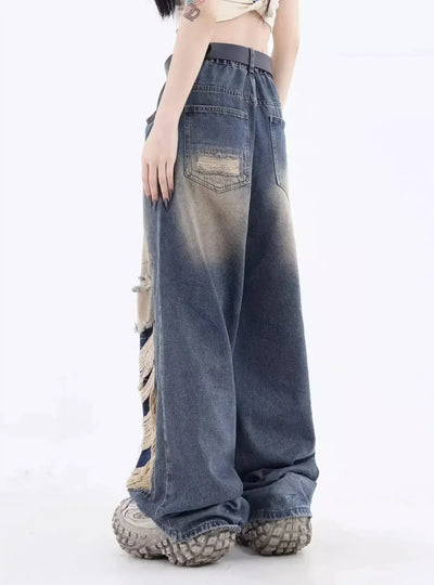 Slitte løse jeans