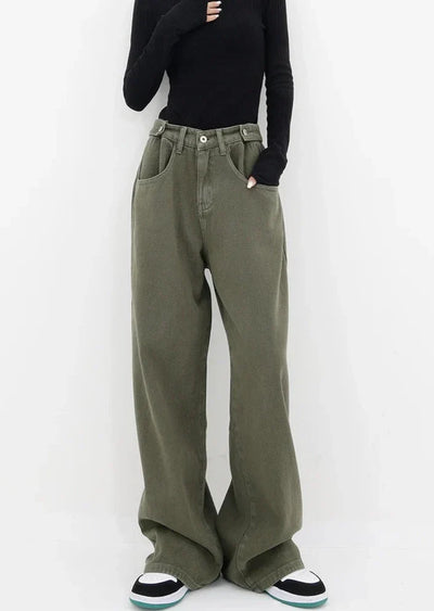 Casual jeans med høy midje