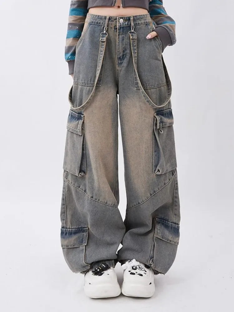 Retro jeans vida oversized bukser