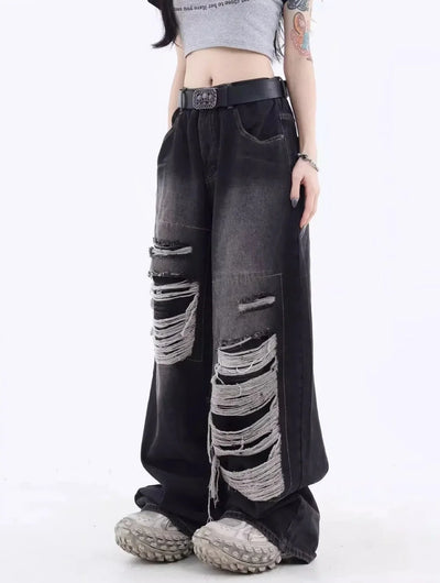 Slitte løse jeans