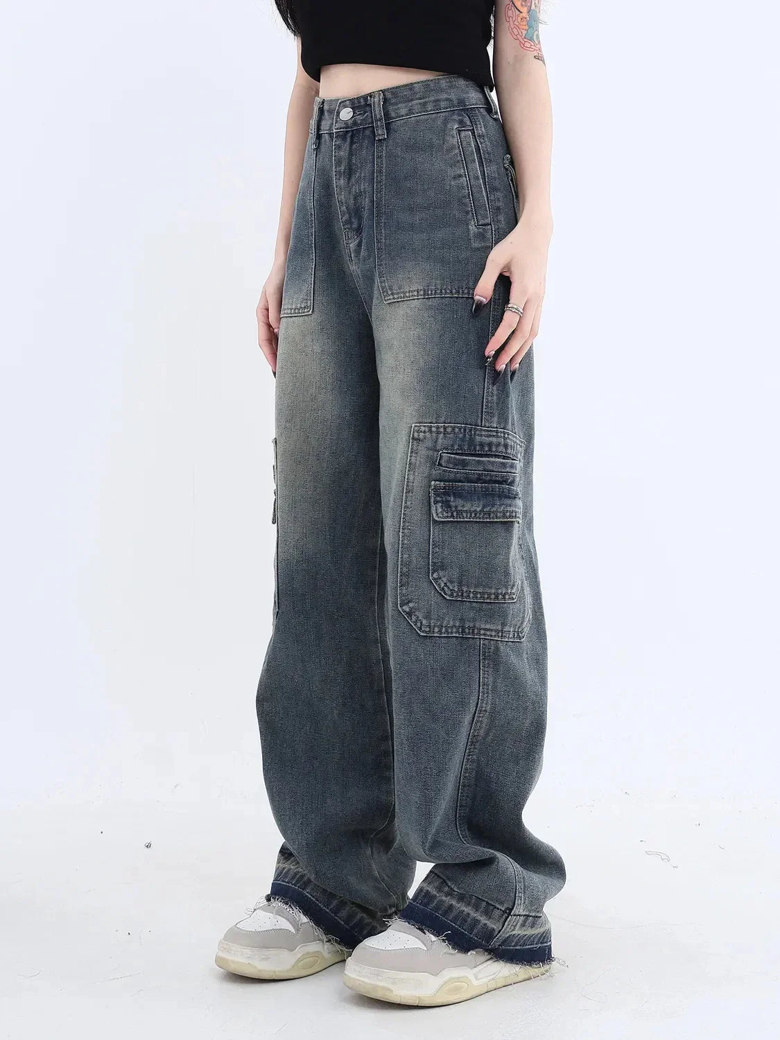 Vintage jeans med høy midje