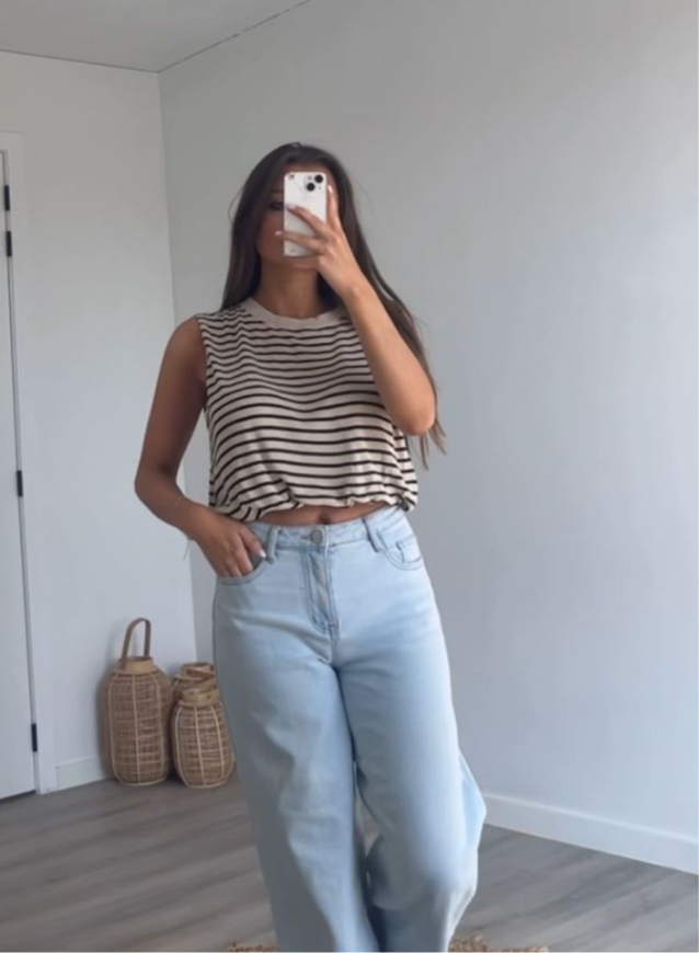 MEL - Top med striper