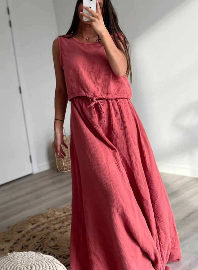 JOLIE - Ensemble topp + skjørt terracotta