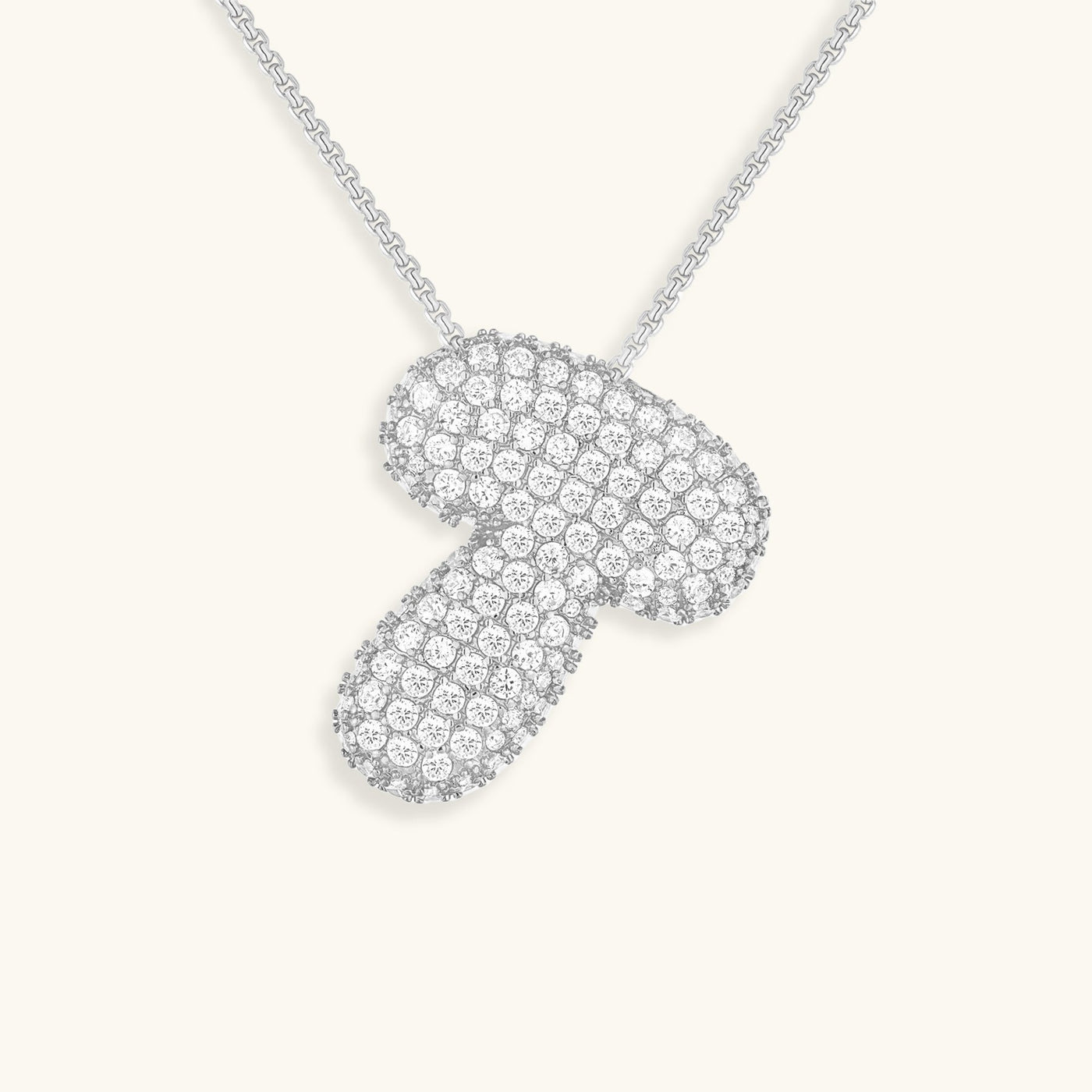 Navnesmykke Bubble med diamant | 18k Gull