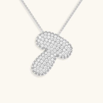 Navnesmykke Bubble med diamant | 18k Gull