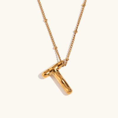 Neseørering med initialer i bobleform | Gull 18k