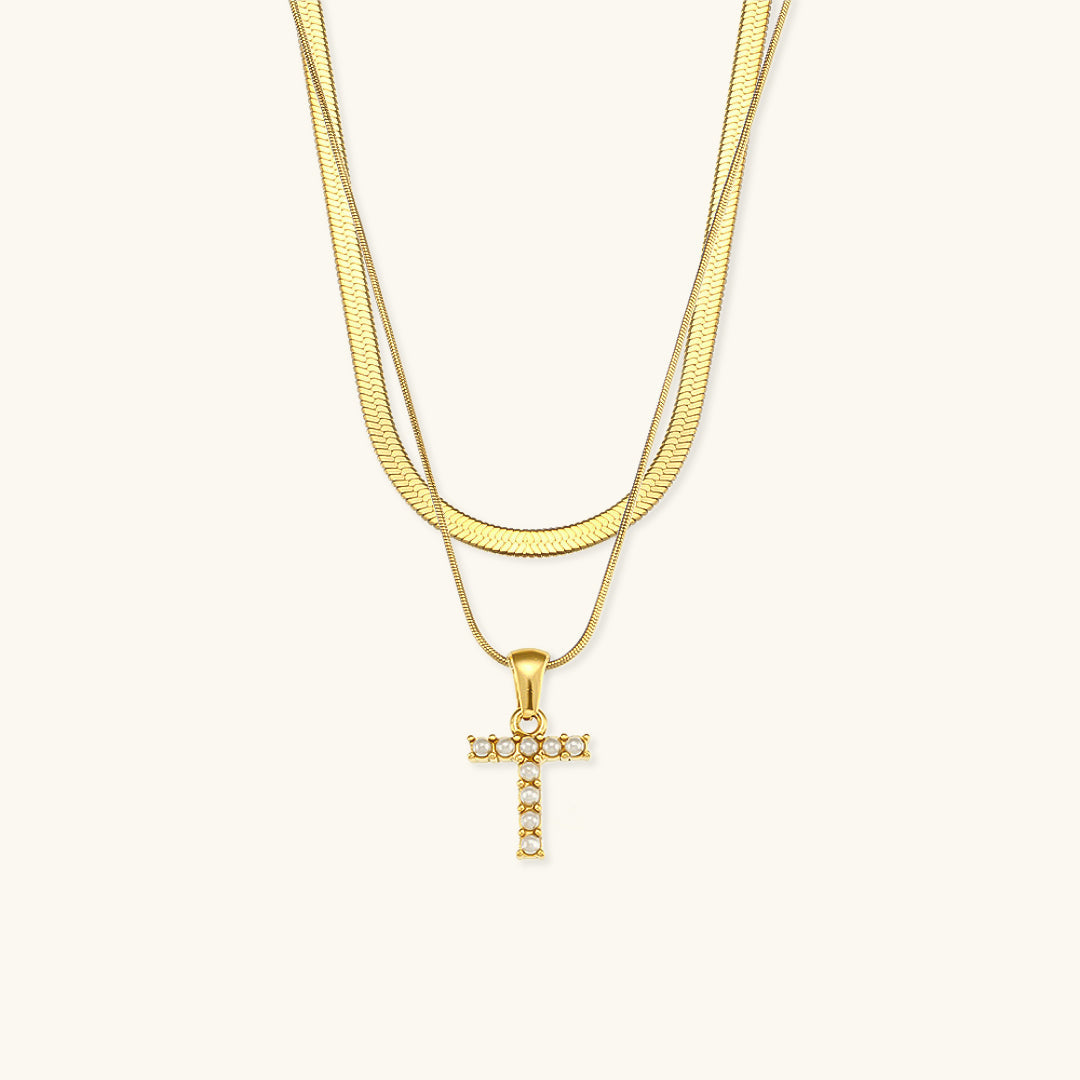 Fiona Lagenweise Initialhalskjede | 18k Gull