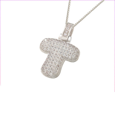 Pave Bubble Halskjede med Initial | 18k Gull
