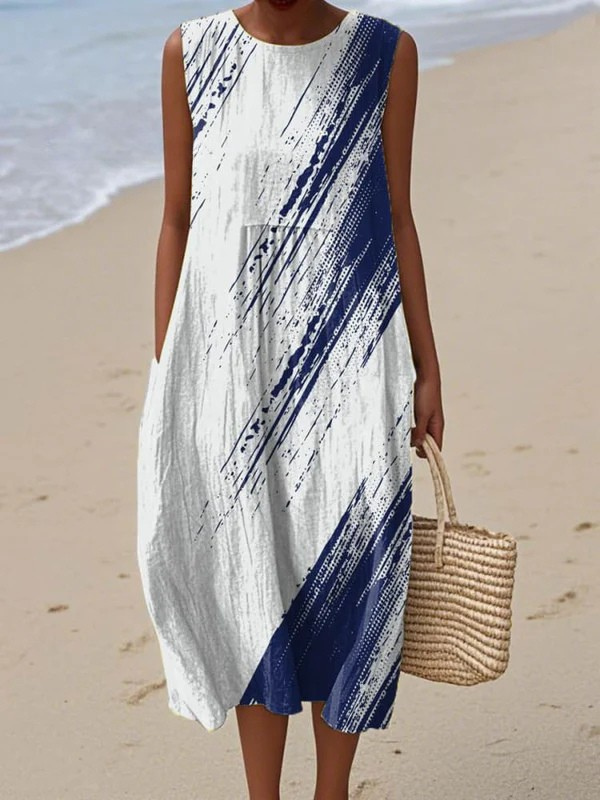 Elena™ - Hverdags Elegant Midi-Kjole