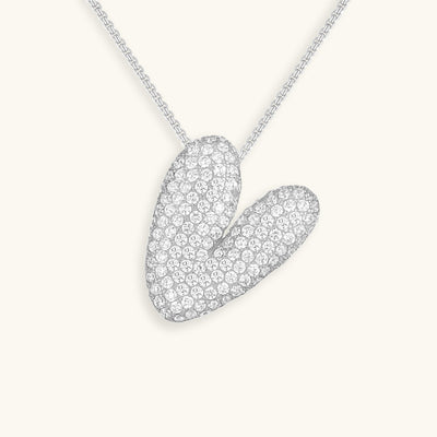 Navnesmykke Bubble med diamant | 18k Gull